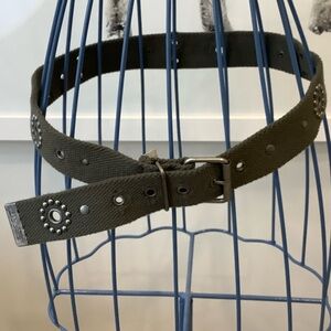 Esprit studded canvas belt size XS